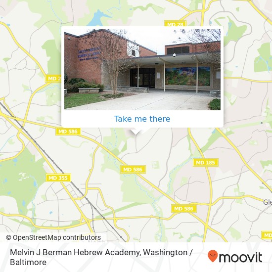 Mapa de Melvin J Berman Hebrew Academy