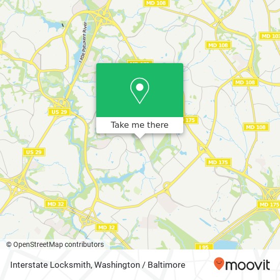 Mapa de Interstate Locksmith