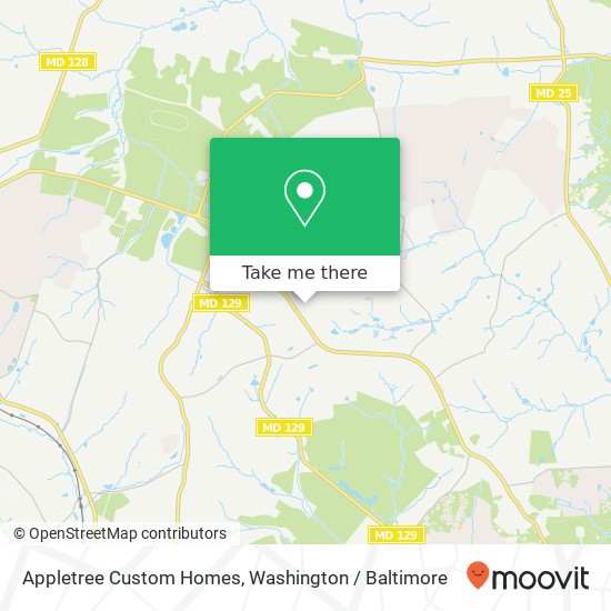 Appletree Custom Homes map