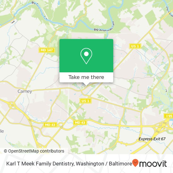 Karl T Meek Family Dentistry map