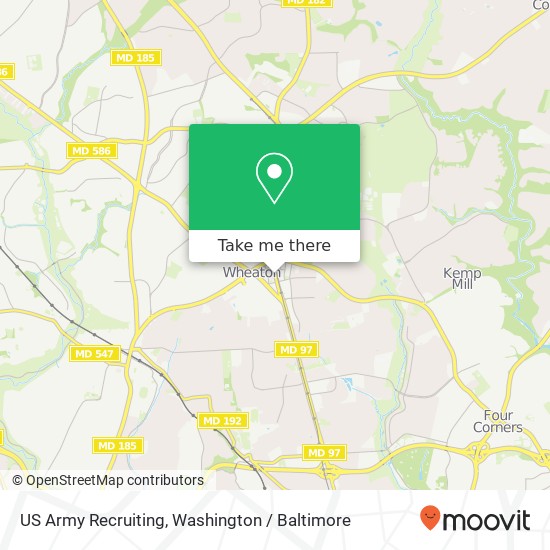 Mapa de US Army Recruiting