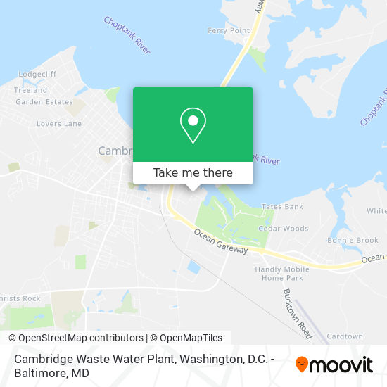 Cambridge Waste Water Plant map