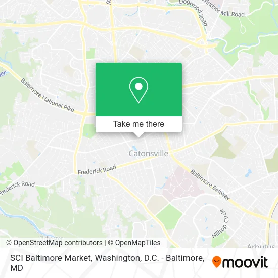 SCI Baltimore Market map