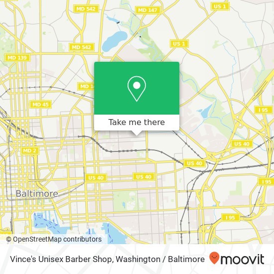 Mapa de Vince's Unisex Barber Shop
