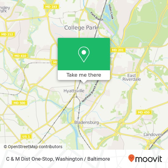 Mapa de C & M Dist One-Stop