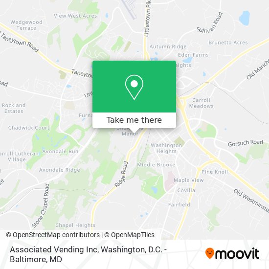 Associated Vending Inc map