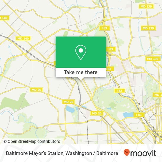 Mapa de Baltimore Mayor's Station