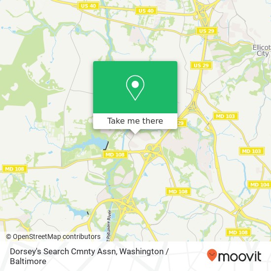 Mapa de Dorsey's Search Cmnty Assn