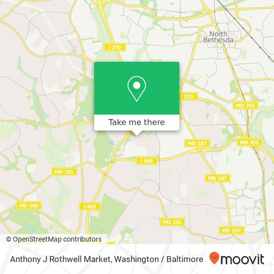 Mapa de Anthony J Rothwell Market