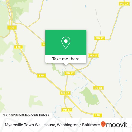 Myersville Town Well House map