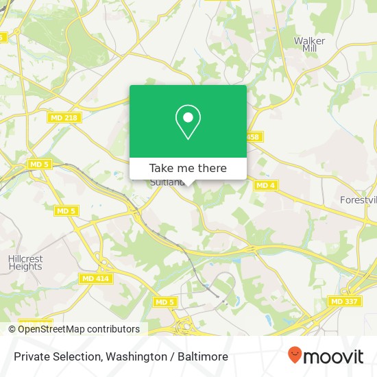 Mapa de Private Selection