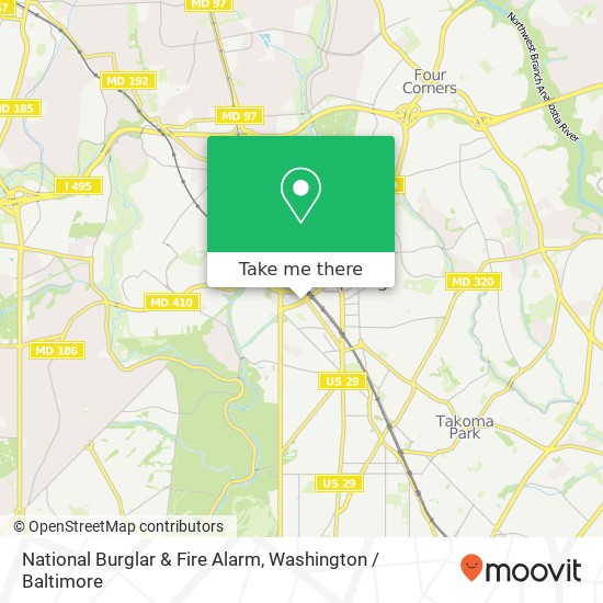 National Burglar & Fire Alarm map