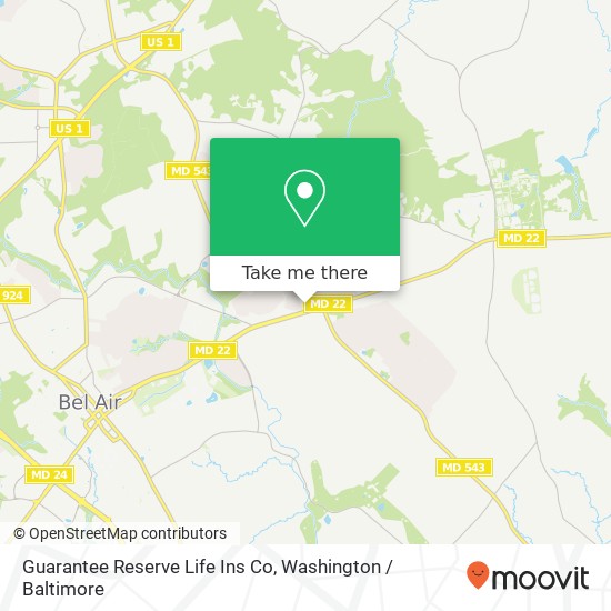 Guarantee Reserve Life Ins Co map