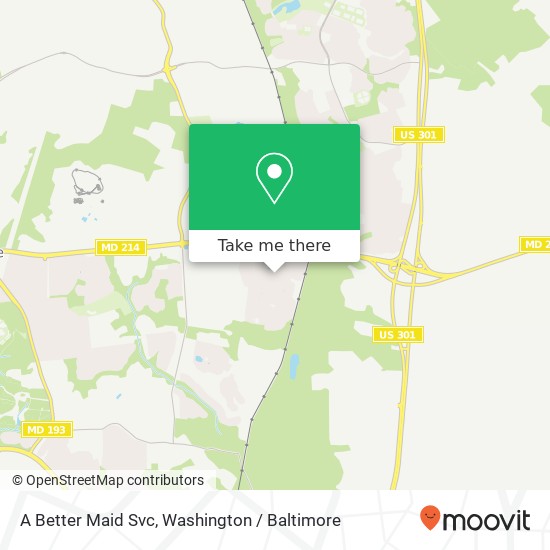 A Better Maid Svc map