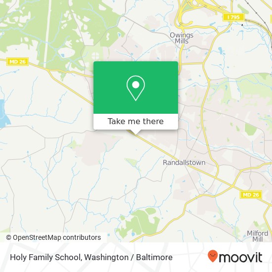 Holy Family School map