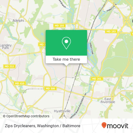 Mapa de Zips Drycleaners