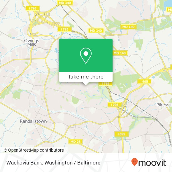 Wachovia Bank map