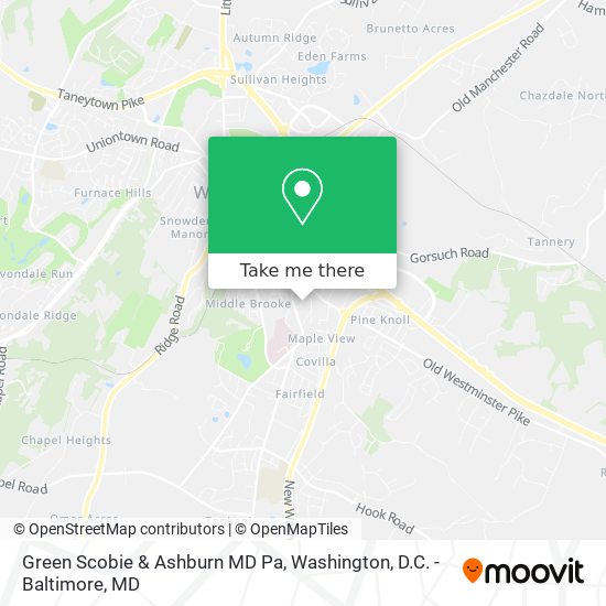 Green Scobie & Ashburn MD Pa map