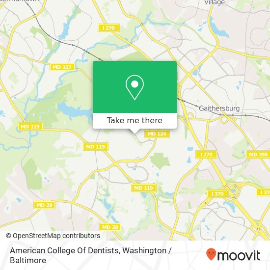 American College Of Dentists map