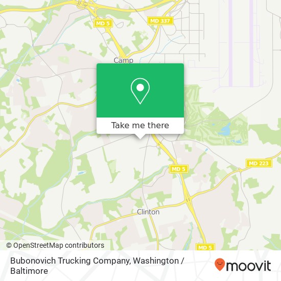 Bubonovich Trucking Company map
