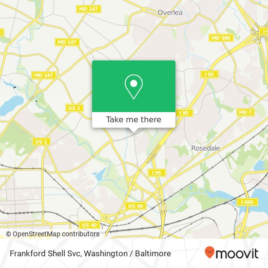 Frankford Shell Svc map