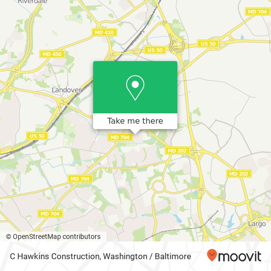 C Hawkins Construction map