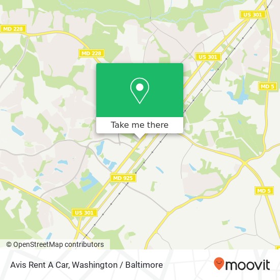 Avis Rent A Car map