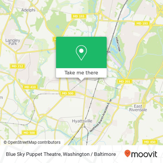 Blue Sky Puppet Theatre map