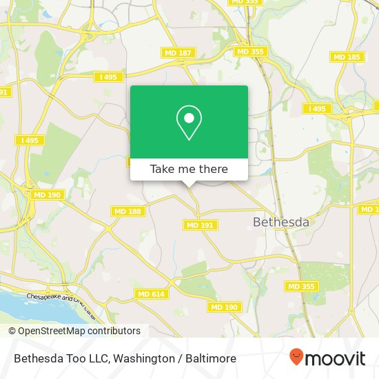 Mapa de Bethesda Too LLC