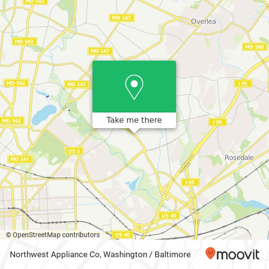 Northwest Appliance Co map