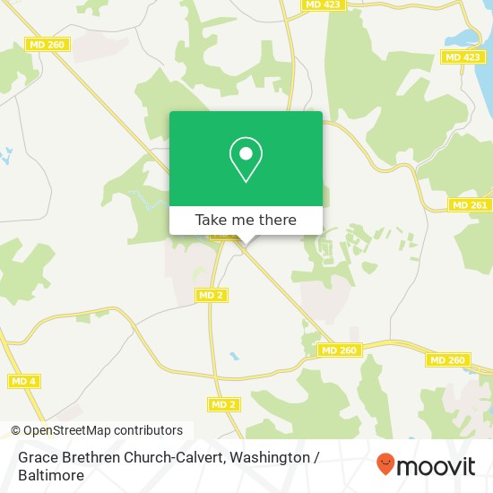 Grace Brethren Church-Calvert map