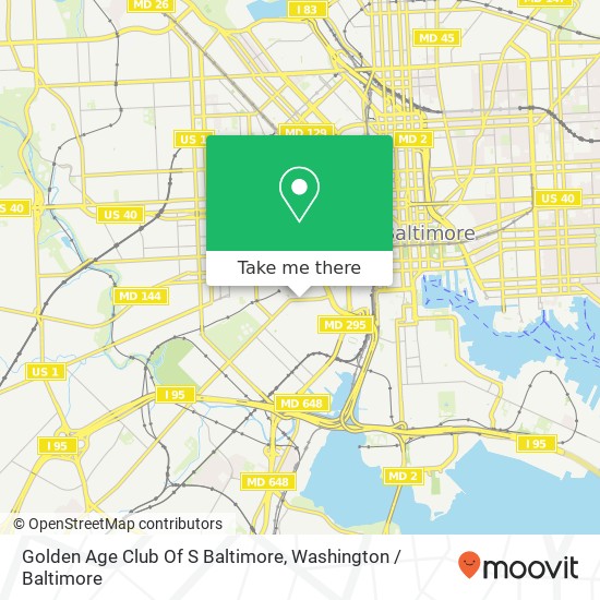 Golden Age Club Of S Baltimore map