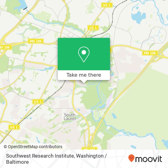 Mapa de Southwest Research Institute