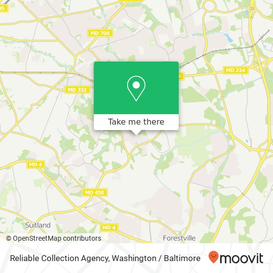 Reliable Collection Agency map