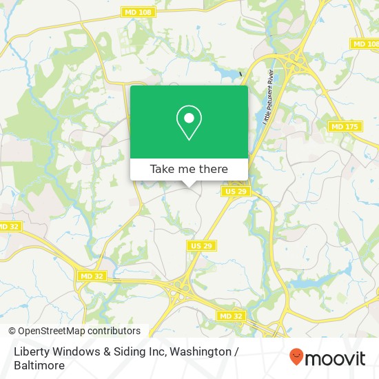 Liberty Windows & Siding Inc map