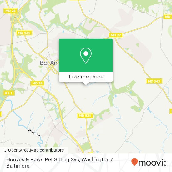 Hooves & Paws Pet Sitting Svc map