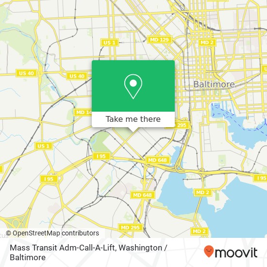 Mass Transit Adm-Call-A-Lift map