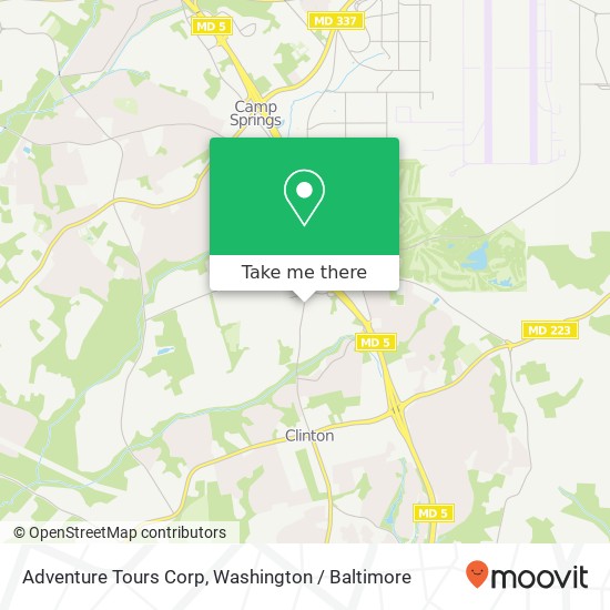 Adventure Tours Corp map