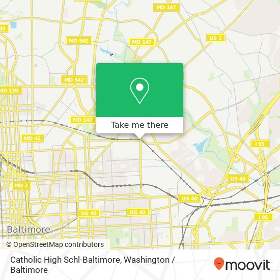 Mapa de Catholic High Schl-Baltimore