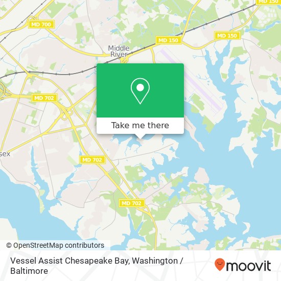 Mapa de Vessel Assist Chesapeake Bay