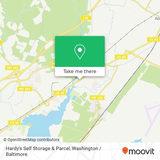 Hardy's Self Storage & Parcel map