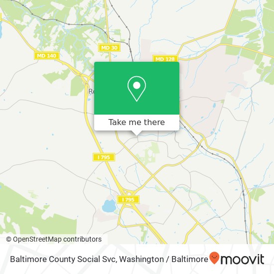 Baltimore County Social Svc map