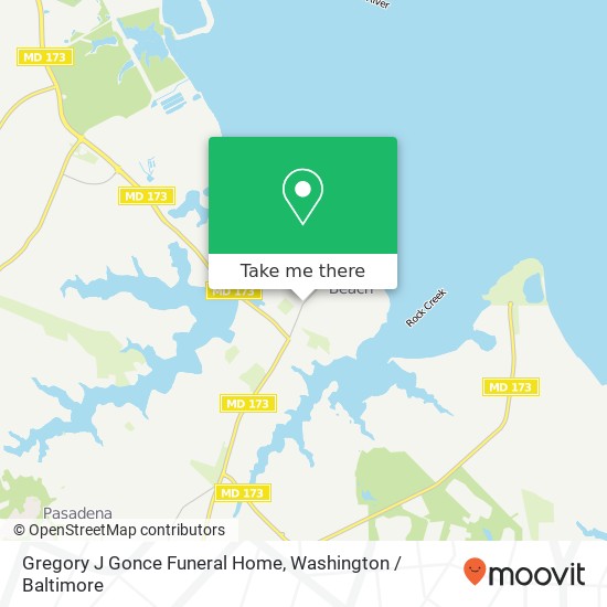 Gregory J Gonce Funeral Home map