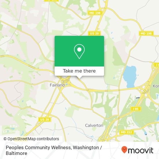 Peoples Community Wellness map