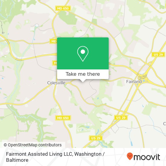 Fairmont Assisted Living LLC map