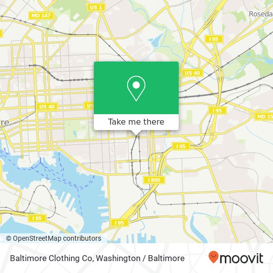 Mapa de Baltimore Clothing Co
