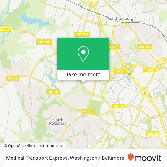 Medical Transport Express map