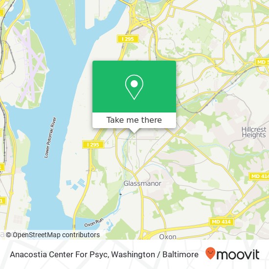 Mapa de Anacostia Center For Psyc