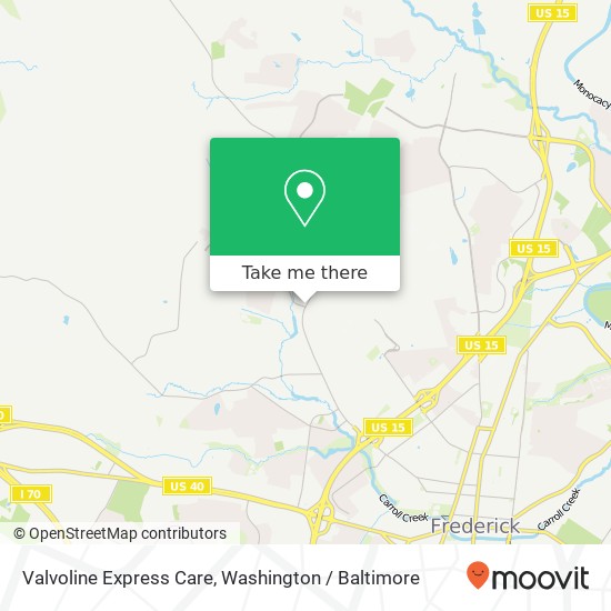 Mapa de Valvoline Express Care