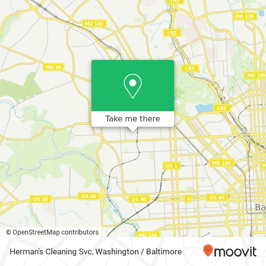 Herman's Cleaning Svc map